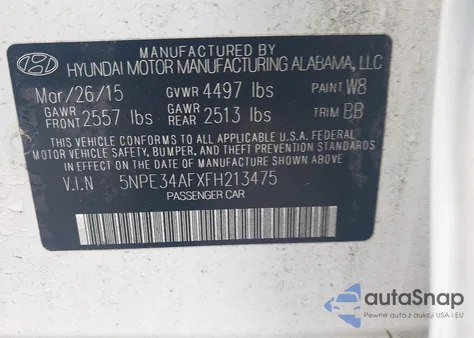 2015 Hyundai Sonata Sport from USA, damaged, VIN 5NPE34AFXFH213475